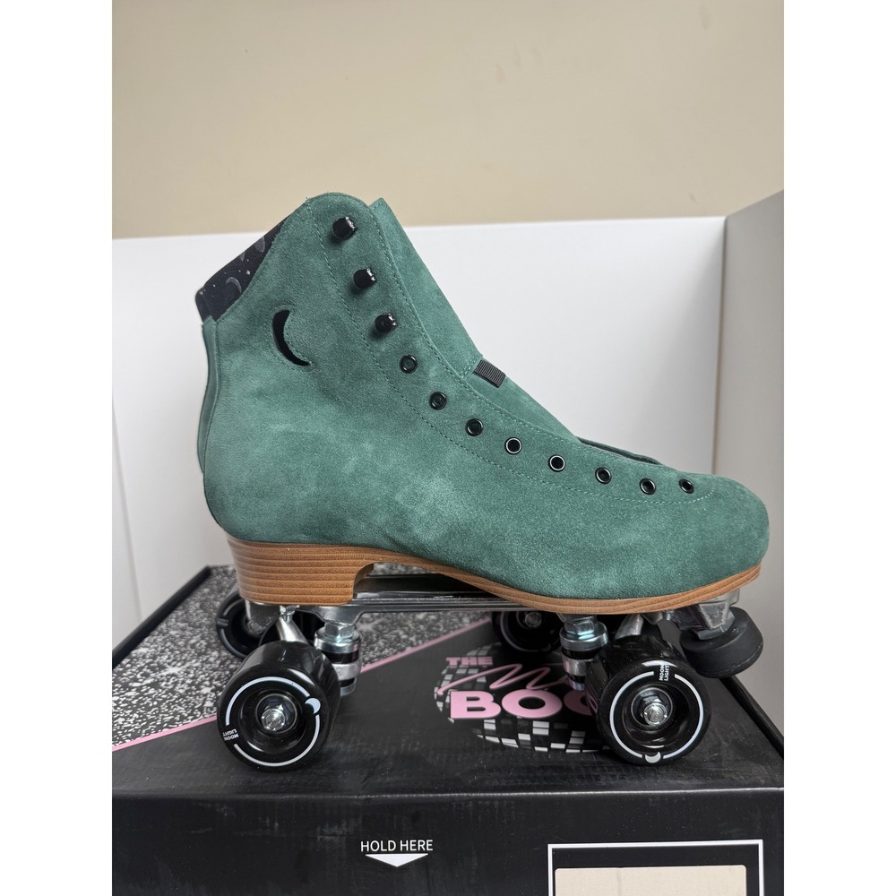 Moonlight Roller Moon Boot Emerald City Green Suede Quad Roller Skates Mens 12